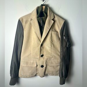 GANESH Men’s Sz 1 (XS/S) Old Money Quiet Luxury Corduroy Jacket Pinstripe Lining